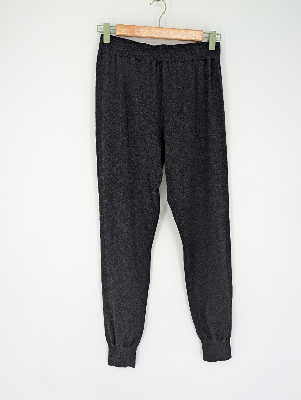 WoolOvers Cotton Cashmere Blend Lounge Joggers Dark Charcoal Gray Small - Picture 2 of 4